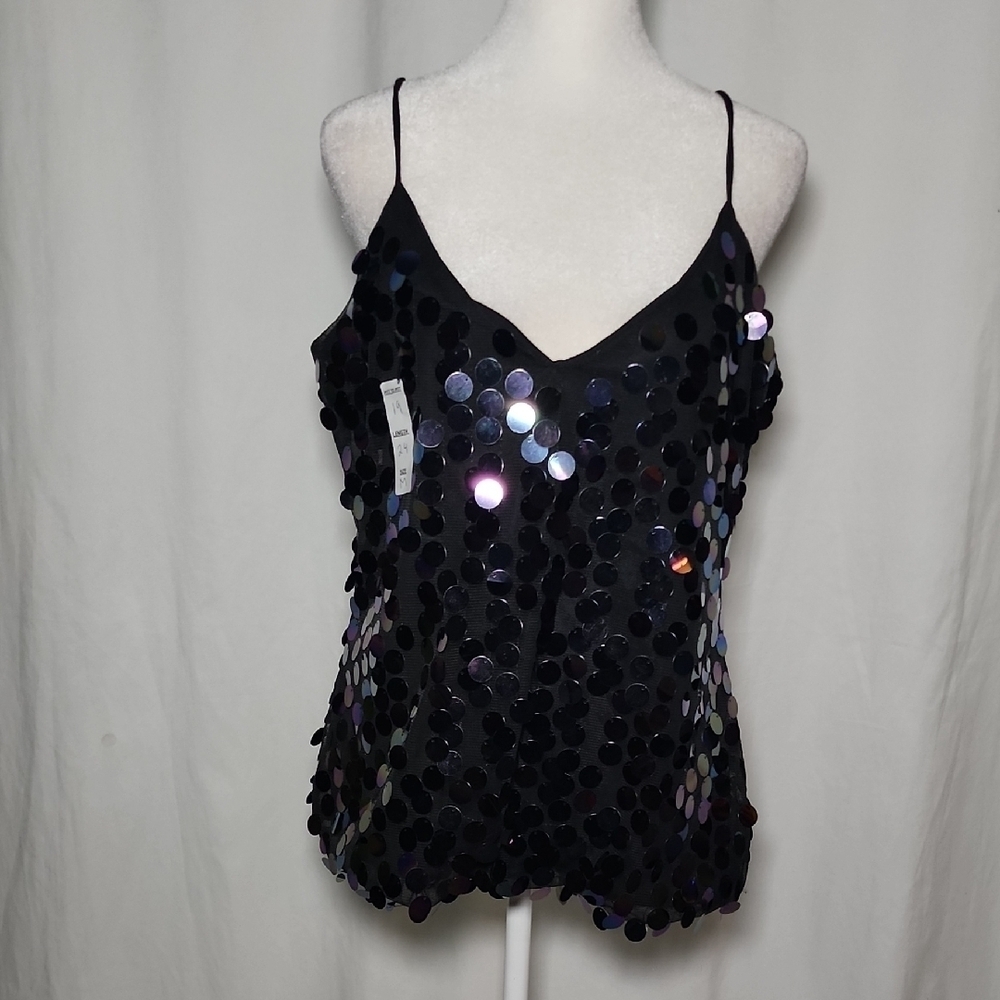 VENUS Black and Purple Sequin Camisole